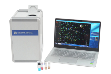 Photocor Nanotrack, анализатор наночастиц, трекинг наночастиц, NTA, nanoparticle tracking analysis, анализ траекторий частиц, броуновское движение, размер наночастиц, концентрация наночастиц, CMOS камера, визуализация наночастиц, субмикронные частицы